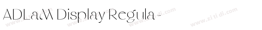 ADLaM Display Regula字体转换